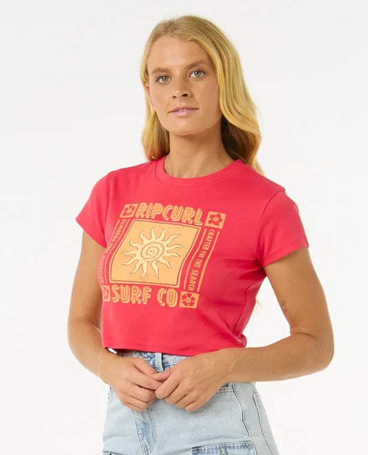 Tee shirt crop Cala Rip Curl