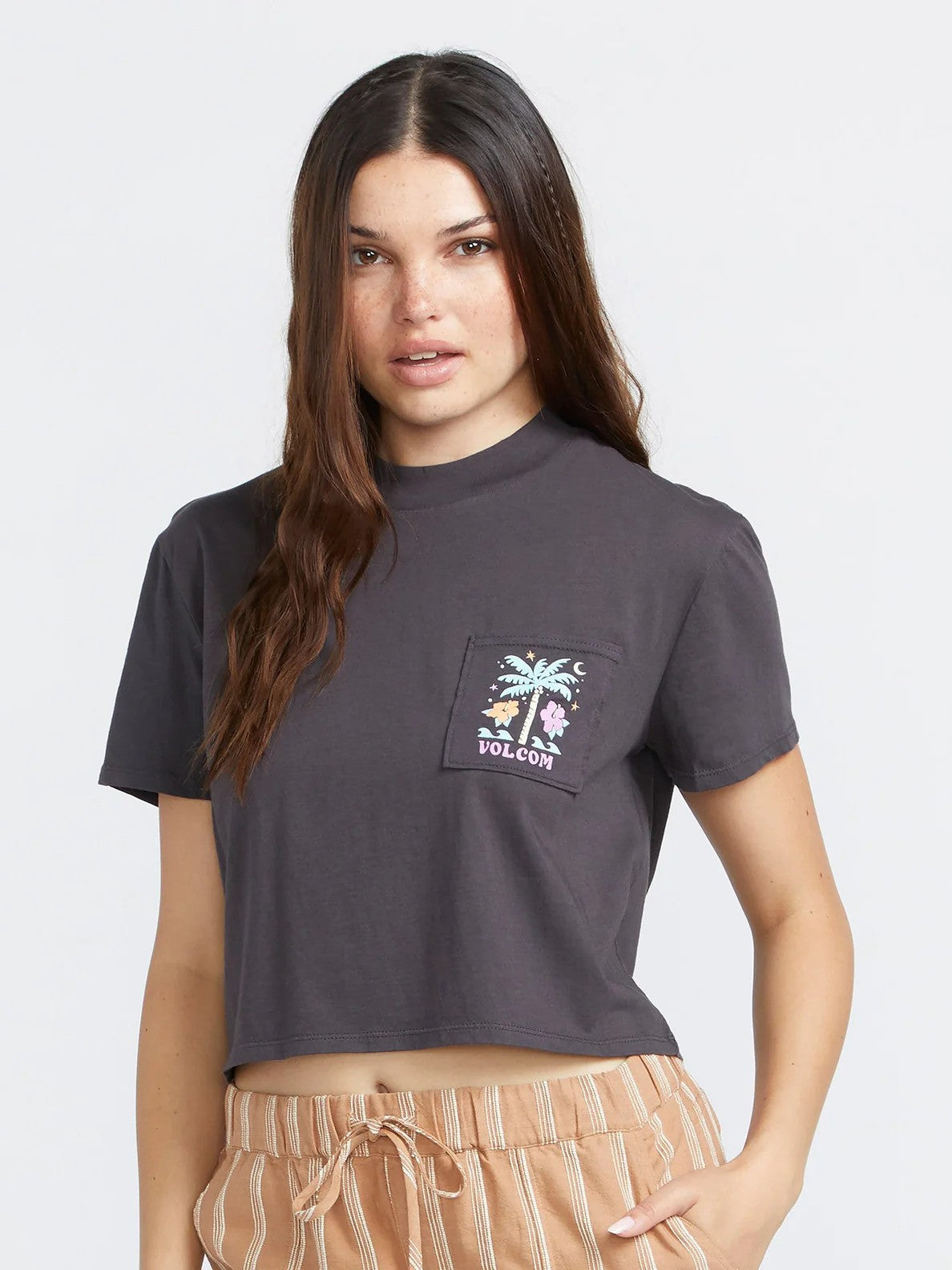 Tee shirt crop Pocket dial Volcom
