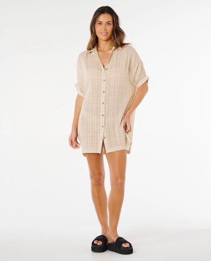 Robe Paradise check cover up Rip Curl