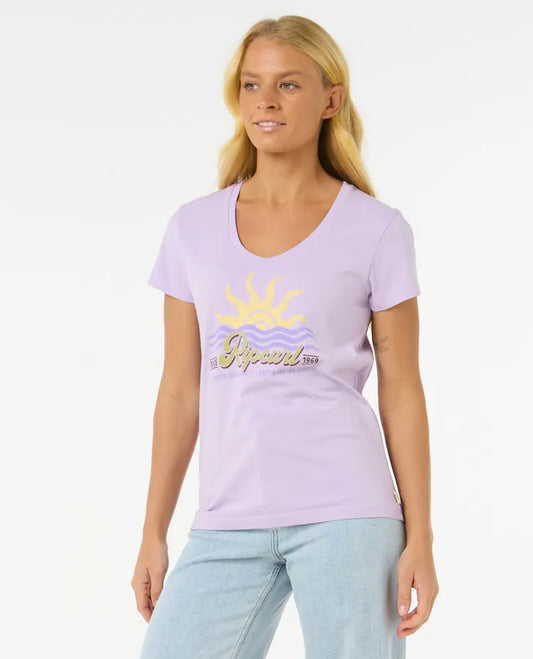 Tee shirt Cala V neck Rip Curl
