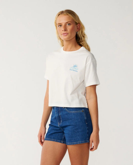 Tee shirt crop Swell Rip Curl