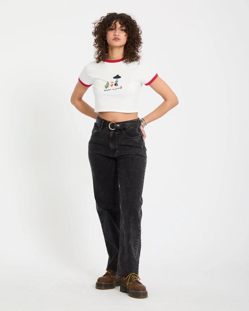 Tee shirt crop Fa Mickey Mason Volcom