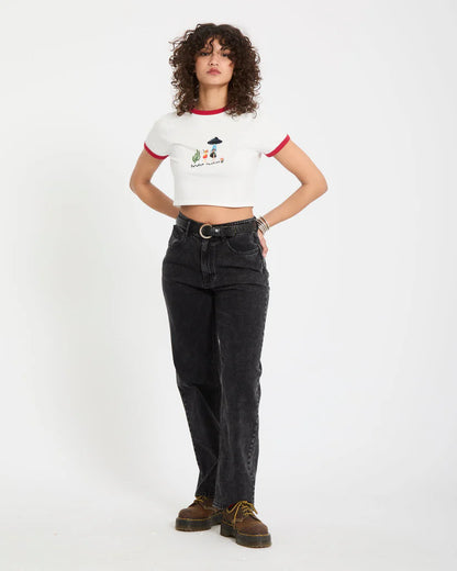 Tee shirt crop Fa Mickey Mason Volcom