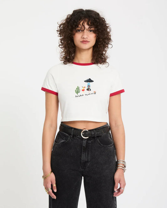 Tee shirt crop Fa Mickey Mason Volcom