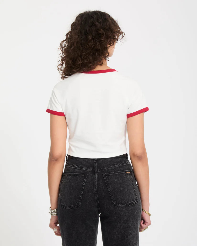 Tee shirt crop Fa Mickey Mason Volcom