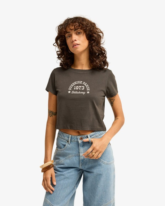 Tee shirt crop Suns up now Billabong