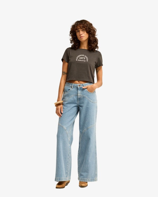Tee shirt crop Suns up now Billabong