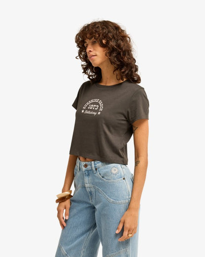 Tee shirt crop Suns up now Billabong